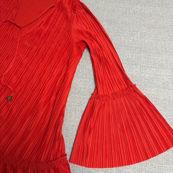 Free People "Can't Help It" Pleated Mini Dress - Picture 3 of 9